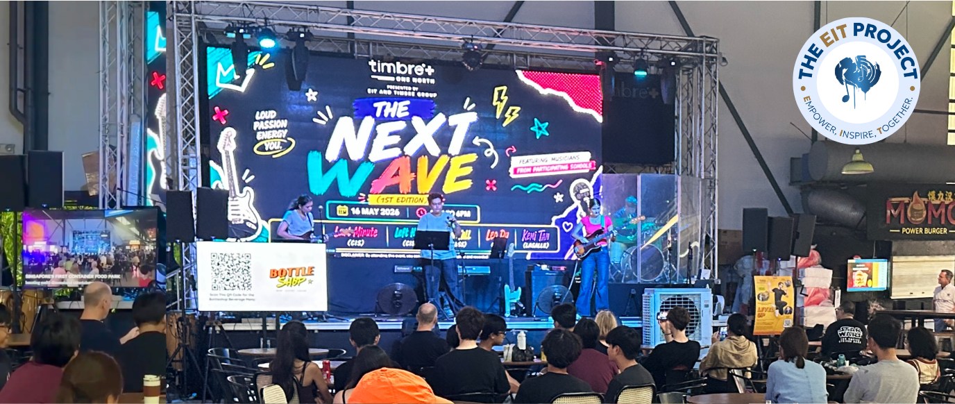 Young musicians performing for an audience at The Next Wave