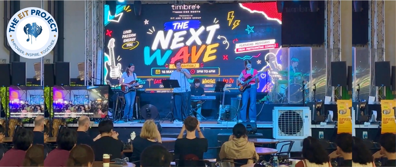 Band performing live at The Next Wave
